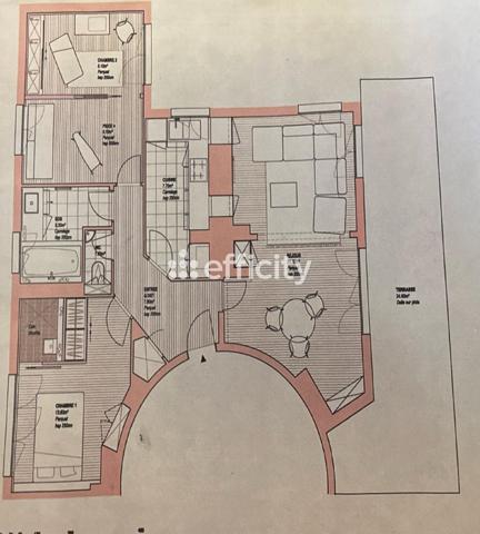 Appartement 4 pièces - 85 m² Exclusivité efficity