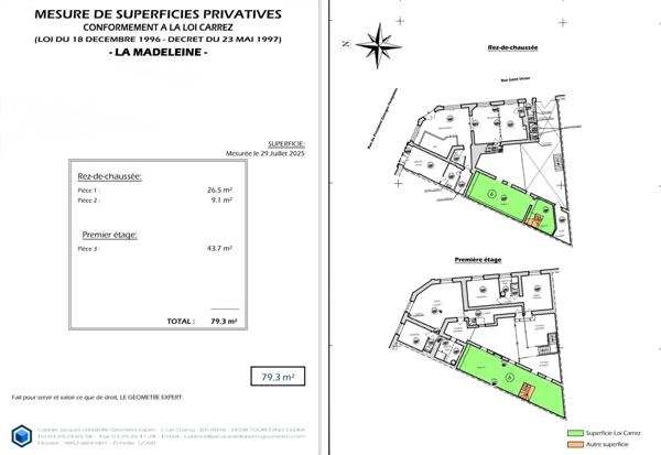 Duplex 80 m² avec terrasse – Plateau à aménager – Fort potentiel – La Madeleine