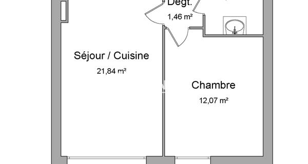 Location Appartement 2 pièces 41.99 m² - Ostwald 67540