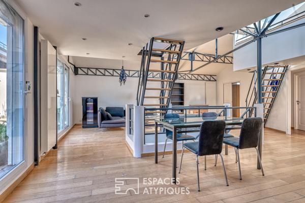 Loft industriel sous verrière