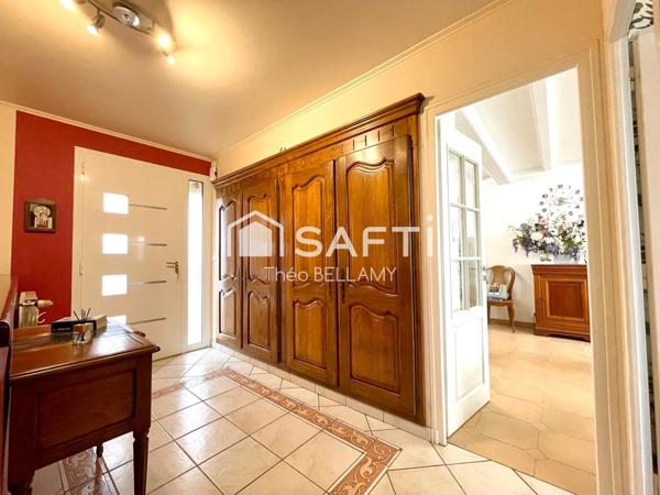 Maison avec jardin arboré, terrasse et sous-sol