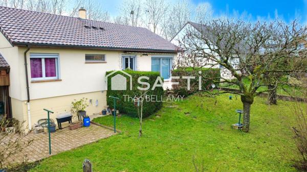 Maison avec jardin arboré, terrasse et sous-sol
