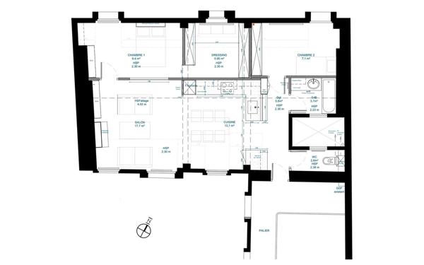 Appartement à vendre    4 pièces • 65 m2 Paris 6