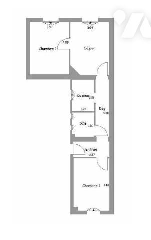 LA GARENNE COLOMBES - PROCHE MARCHE - 3 PIECES. 53 M²