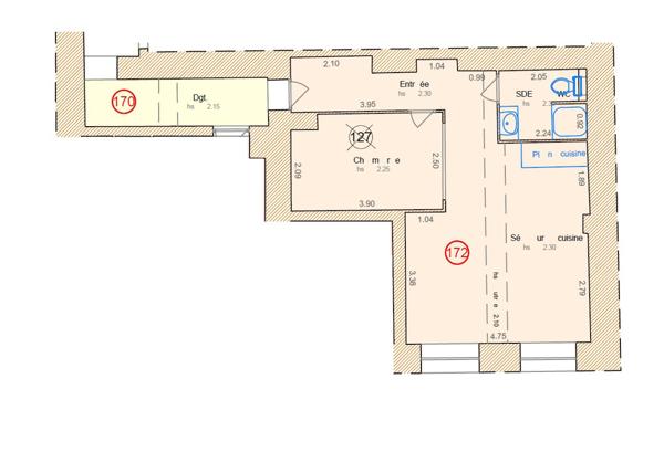 Appartement 2 pièces - 43 m² Exclusivité