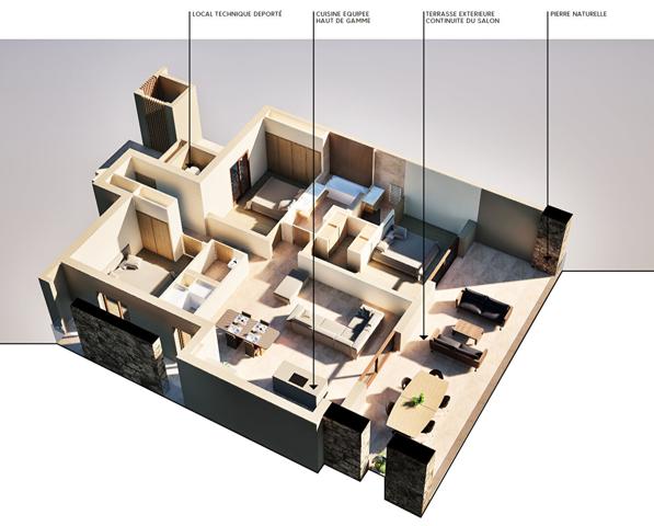 Appartement 4 pièces 115 m2