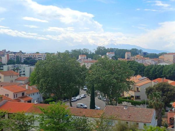 Grand T2 rénové dernier étage-vue dégagée Canigou- ascenseur, cave et parking, quartier des fleurs