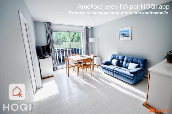 À 200 m de la plage – T2 en rez-de-chaussée avec balcon – Résidence sécurisée
