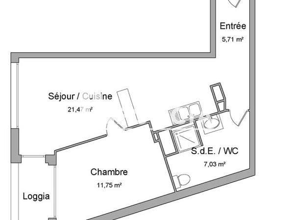 Location Appartement 2 pièces 46 m² - 6 RUE JEANNE D'ARC Le Petit Quevilly 76140