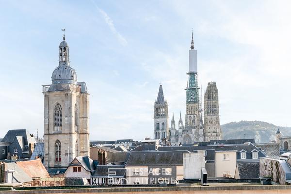 Appartement sous les toits avec vue sur la Cathédrale de Rouen