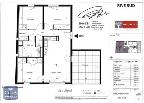 Appartement à louer 4 pièces 79.57m² Port-de-Bouc (13110)