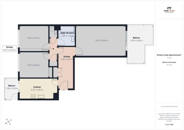 Appartement
         3 pièces
        - 71 m² Exclusivité 264 000 € *