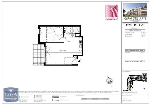 Appartement à louer 2 pièces 45.3m² Arles (13200)