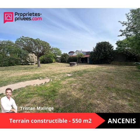 Terrain constructible 550m2 - Ancenis - Au calme en second rideau