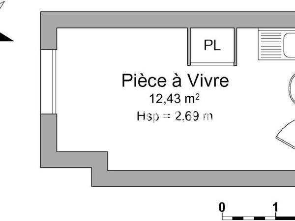 Location Studio 12.43 m² - 1 ALLEE DE MALEZIEUX Chatenay Malabry 92290