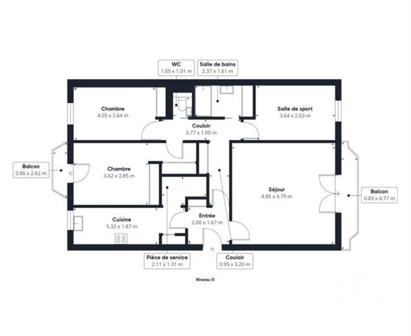 Appartement à vendre 4 pièces 91 m² Puteaux