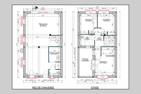 Maison neuve 3 chambres 100,71 m2 avec terrain de 248 m2