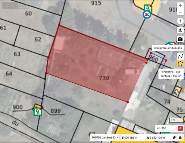 Terrain à Batir à vendre à Andrezé dans le Maine-et-Loire (49600), ref : 49058-1524