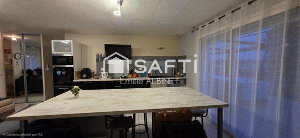 Maison 95 m² sur 595 m² de jardin avec piscine