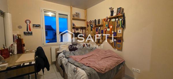 Maison 95 m² sur 595 m² de jardin avec piscine