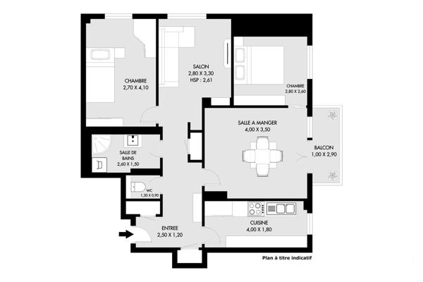 Appartement F4 à vendre  4 pièces - 80 m2 PARIS - 75020