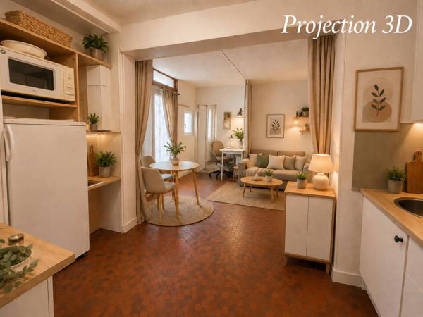 Appartement à vendre 2 pièces de 33 m²