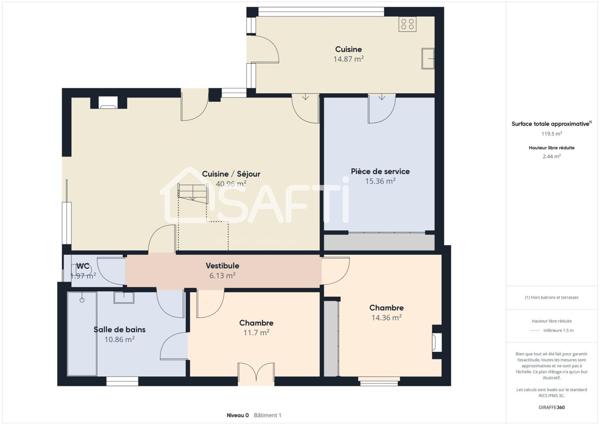 Maison 4 chambres GAJAC, garage, piscine