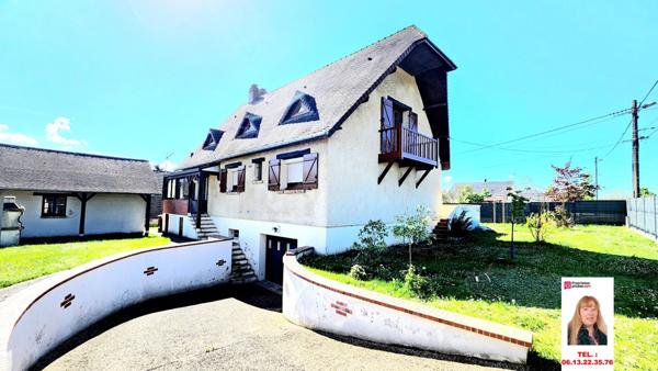 Courcelles Sur Seine, Maison sur sous-sol total de 150 m2 - 5 chambres  + garage exterieur - sur un terrain plat de  716 m2 -  Prix :  272.000