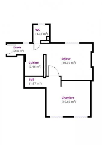 Location appartement 2 pièces 29 m² Montmagny