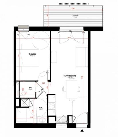 Appartement à vendre 2 pièces 43 m² Saint-Nazaire