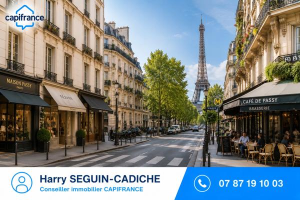 📍 Paris 16ᵉ (75016) – Quartier Passy - 🛏️ Appartement 3 pièces
