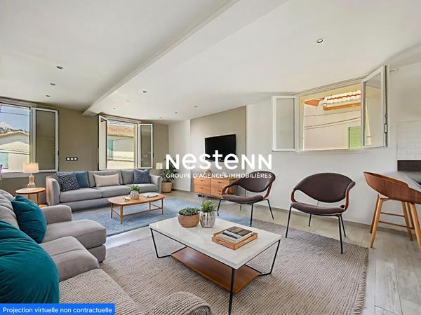 4P - 140m2 - GOLFE JUAN - CENTRE VILLE- SUD-TERRASSE-DUPLEX