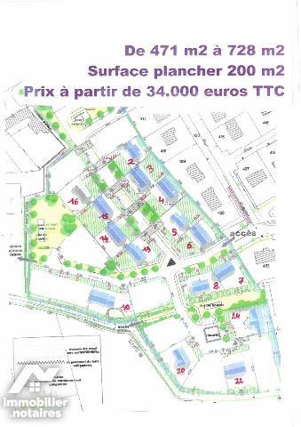 Lotissement communal - diverses parcelles à partir de 497 m2 jusqu'à 726 m²