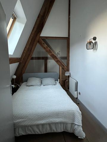 T3 duplex de caractère avec poutres apparentes aux portes de Lyon