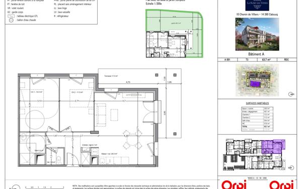 Appartement à vendre    3 pièces • 63,70 m2 Cabourg