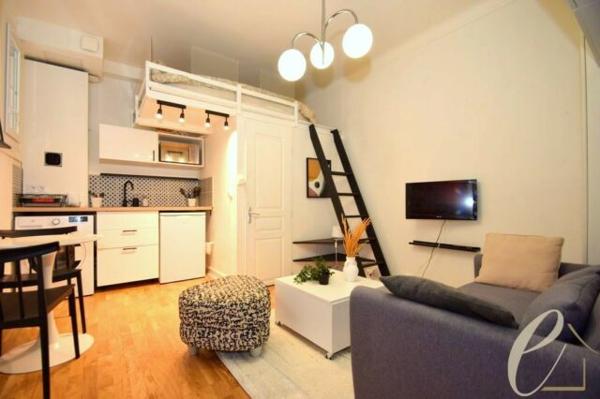 Lyon 6ème Brotteaux – Ravissant T1 bis meublé en dernier étage de 24,86 m² idéalement situé
