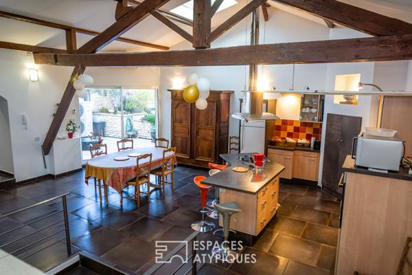 Maison esprit loft rénovée avec terrasses en coeur de Romans-sur-Isère