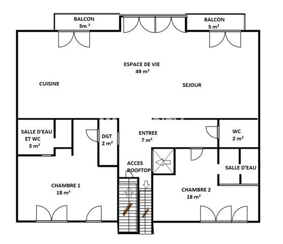 Appartement
         4 pièces
        - 105 m² Bien prestige 2 110 000 € *
