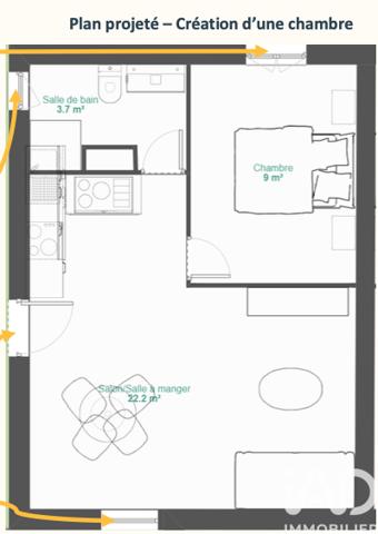 Maison à vendre 1 pièce 35 m² Saint-Gilles-Croix-de-Vie