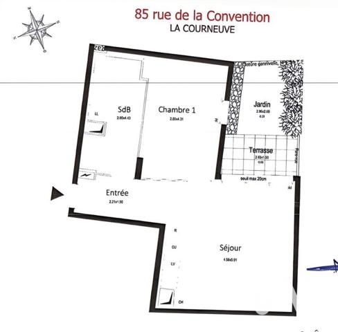 Appartement à vendre 2 pièces 46,77 m² La Courneuve