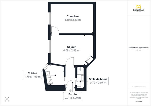 Appartement 2 pièces de 30 m² - Lumineux étage élevé - Calme - Cave - Rue Félix Faure, Paris