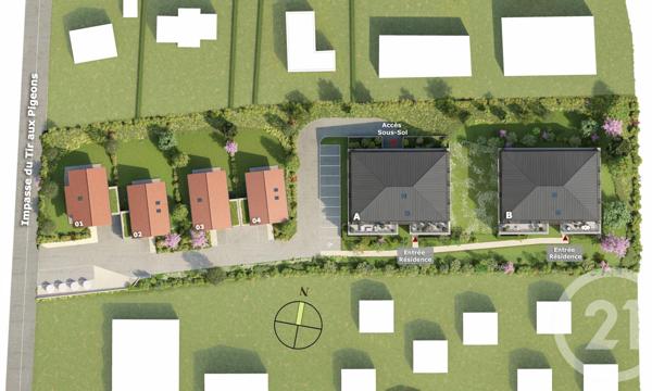 Appartement T2 à vendre  3 pièces - 47,37 m2 EVIAN LES BAINS - 74