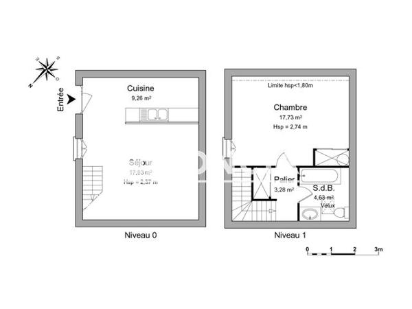 Location Maison 2 pièces 52.73 m² - 17 IMPASSE DU TREUIL BOISSEAU Mauze Sur Le Mignon 79210