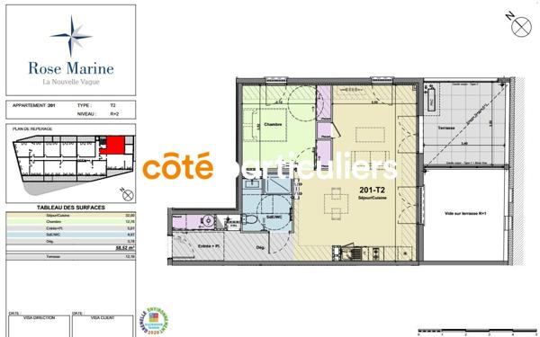 Vente Appartement58,52 m² - 2 Pièces - PORT LA NOUVELLE (11210)