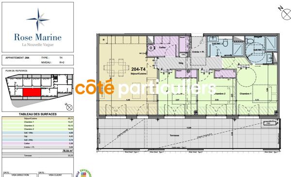 Vente Appartement58,52 m² - 2 Pièces - PORT LA NOUVELLE (11210)