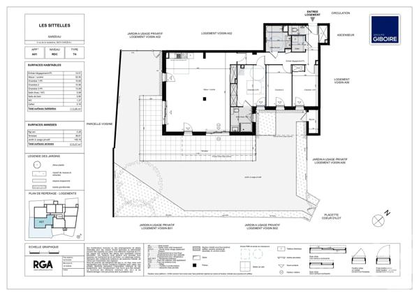 Appartement F4 à vendre  4 pièces - 115,66 m 2   SARZEAU  - 56