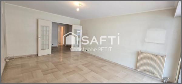 2 pièces traversant avec terrasses, garage et cave