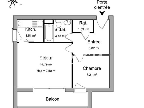 Location Appartement 2 pièces 36.6 m² - 27 AVENUE JEANNE D ARC Grenoble 38000