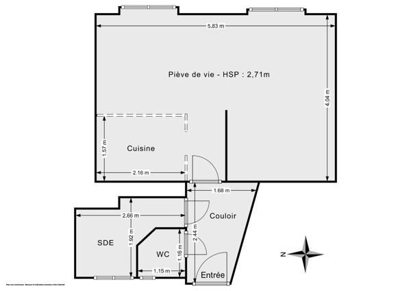 Coup de coeur - 2 pièces de 30,5m² - calme et lumineux - Rue Camille Crespin Du Gast, Paris