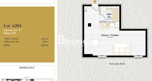 Location Studio 31.07 m² - Agen 47000